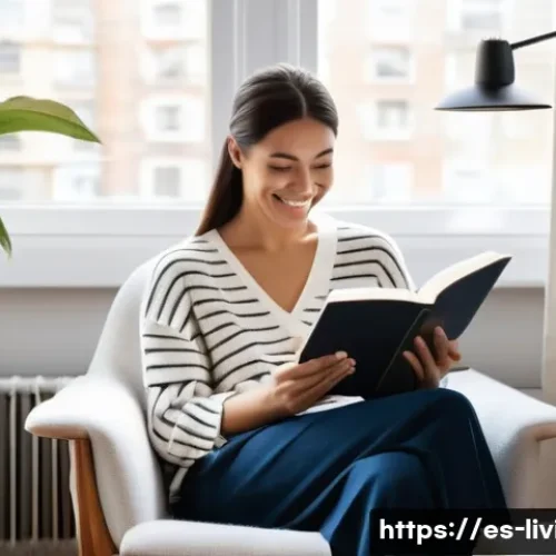 리빙코디네이터 산업별 직무 사례 - **Prompt:** A serene and impeccably organized reading nook in a modern apartment, bathed in soft, na...